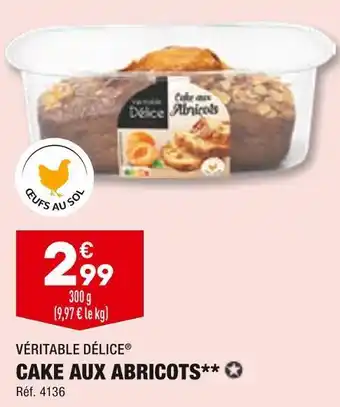 ALDI Véritable délice cake aux abricots offre