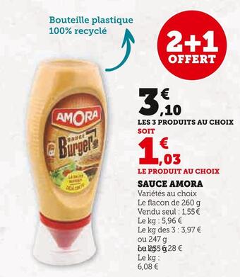 U Express Amora sauce offre