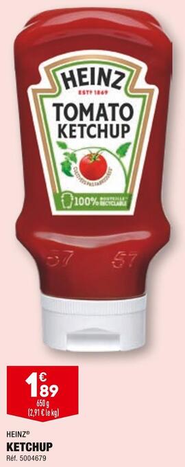 ALDI Heinz ketchup offre