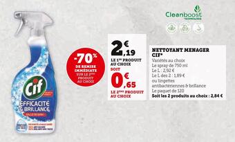 U Express Cif nettoyant menager * offre