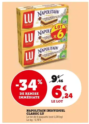 U Express Lu napolitain individuel classic offre