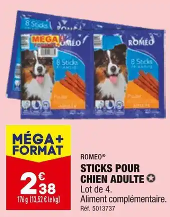 ALDI Romeo sticks pour chien adulte offre