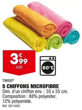 Twido 5 chiffons microfibre