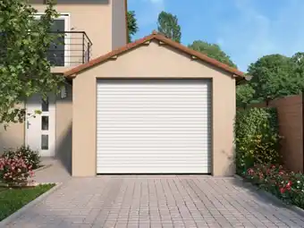 Brico Dépôt Porte de garage à enroulement blanche offre