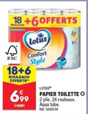ALDI LOTUS PAPIER TOILETTE offre