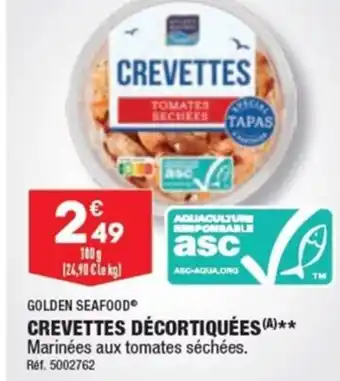 ALDI GOLDEN SEAFOOD CREVETTES DÉCORTIQUÉES (A)** offre
