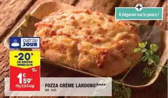 ALDI FOZZA CRÈME LARDONS(A)*** offre