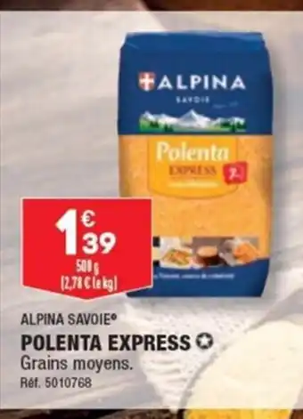 ALDI ALPINA SAVOIE POLENTA EXPRESSO offre