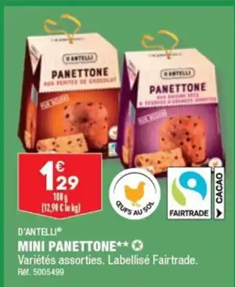 ALDI D'ANTELLI MINI PANETTONE*** offre