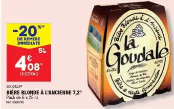 ALDI GOUDALE BIÈRE BLONDE À L'ANCIENNE 7,2° offre