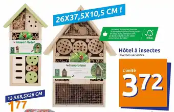 Action Hôtel à insectes offre