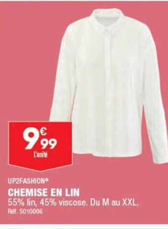 ALDI UP2FASHION CHEMISE EN LIN offre