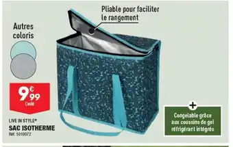 ALDI LIVE IN STYLE SAC ISOTHERME offre