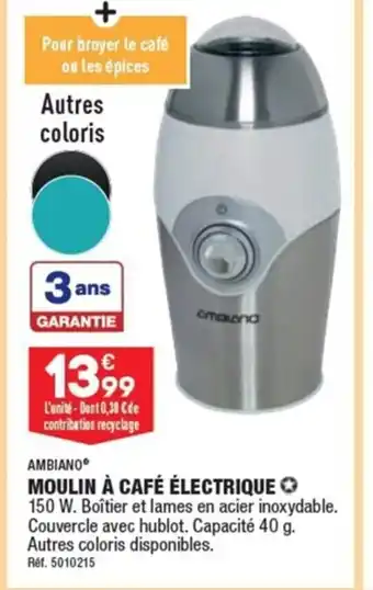 ALDI AMBIANO MOULIN À CAFÉ ÉLECTRIQUE offre