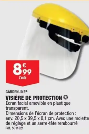 GARDENLINE VISIÈRE DE PROTECTION