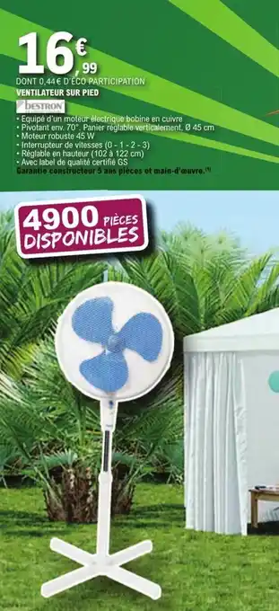E.Leclerc VENTILATEUR SUR PIED offre