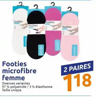 Action Footies microfibre femme offre