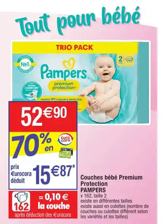Couches bébé Premium Protection PAMPERS