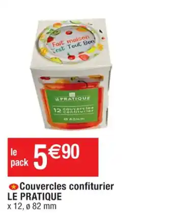 Couvercles confiturier LE PRATIQUE x 12, Ø 82 mm