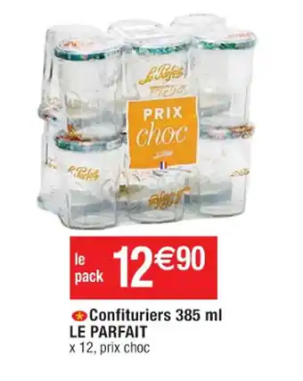 Cora x Carrefour Confituriers 385 ml LE PARFAIT x 12, prix choc offre