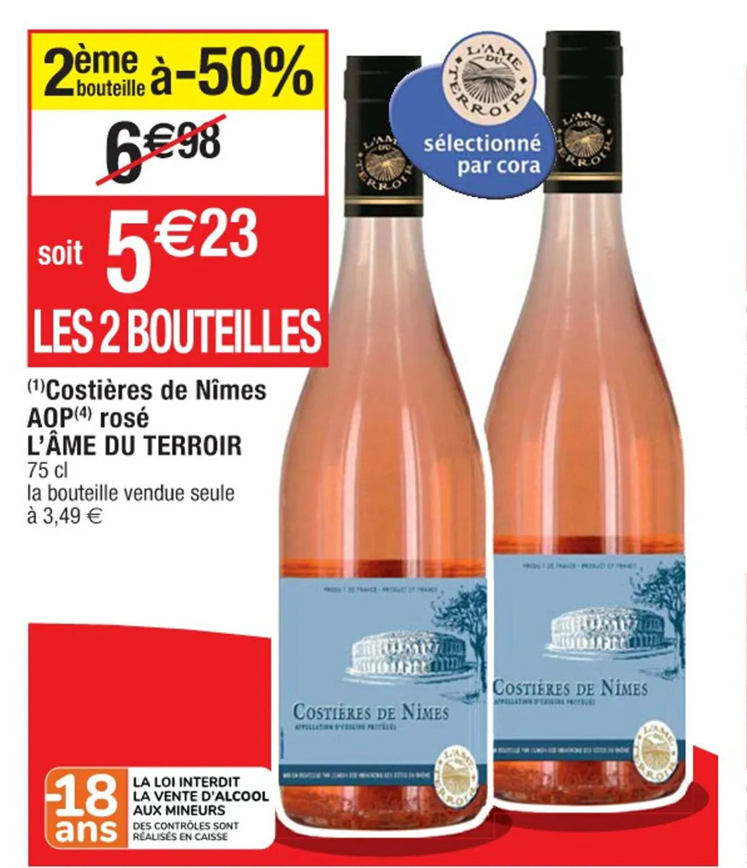 Cora (1) Costières de Nîmes AOP (4) rosé offre