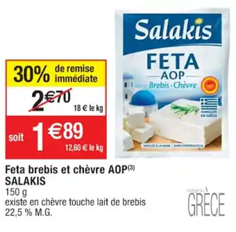 Cora x Carrefour Feta brebis et chèvre AOP (3) SALAKIS offre