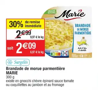 Cora x Carrefour Brandade de morue parmentière MARIE offre
