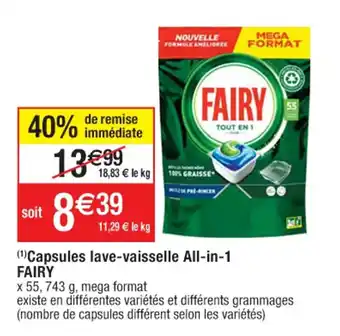 (Âč) Capsules lave-vaisselle All-in-1 FAIRY