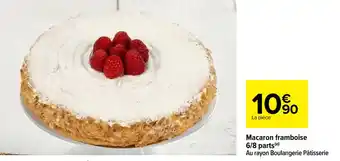 Carrefour Macaron framboise 6/8 parts(e) offre