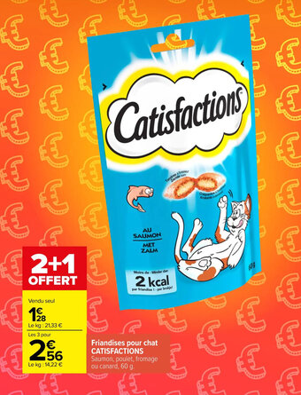 Carrefour Friandises pour chat CATISFACTIONS offre