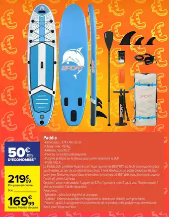 Carrefour Paddle offre