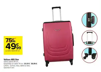 Carrefour Valises ABS Star offre