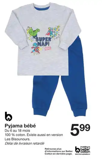 Zeeman Pyjama bébé offre