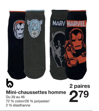 Zeeman Mini-chaussettes homme offre