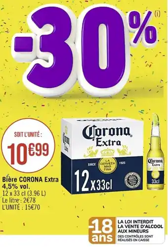 Bière CORONA Extra 4,5% vol.