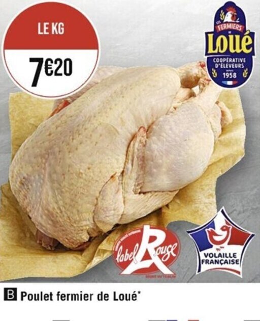 Casino Supermarchés Poulet fermier de Loué* offre