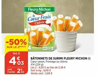 Bi1 Batonnets De Surimi Fleury Michon offre
