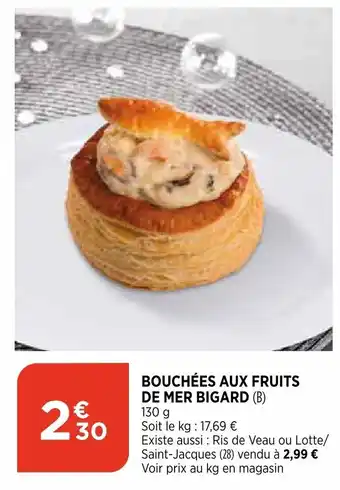 Bi1 Bouchées aux Fruits De Mer Bigard offre