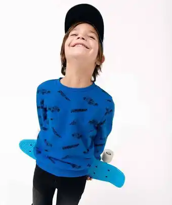 Sweat garçon molletonné à motifs