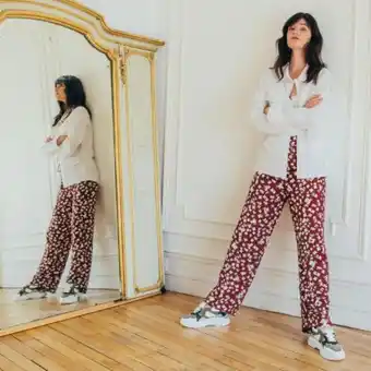 3 suisses 3s. x réédition - pantalon fluide imprimé jude réédition - promo mode femme offre