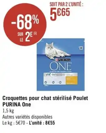 Casino Supermarchés Croquettes pour chat stérilisé Poulet PURINA One offre