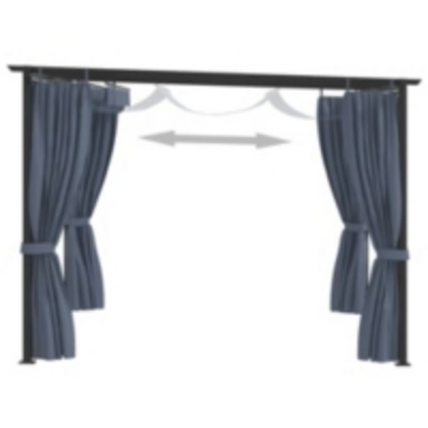 E.Leclerc Brico Vidaxl tonnelle avec rideaux 3x3 m anthracite acier offre