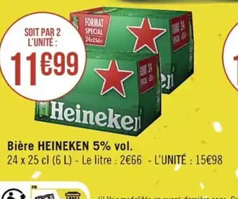 Casino Supermarchés Bière HEINEKEN 5% vol offre