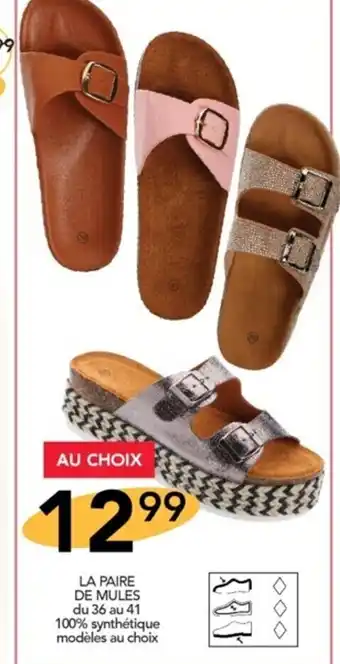 LA PAIRE DE MULES du 36 au 41 100% synthétique