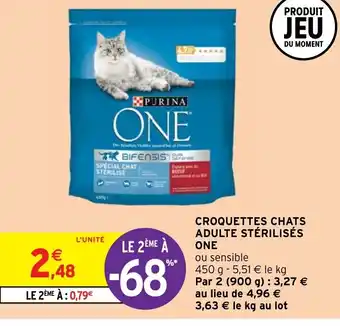CROQUETTES CHATS ADULTE STÉRILISÉS ONE