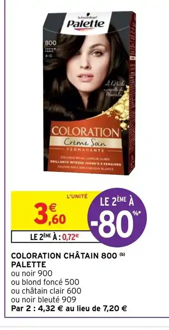 COLORATION CHÂTAIN 800 (b) PALETTE