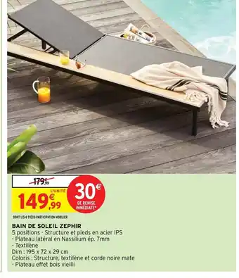 Intermarché BAIN DE SOLEIL ZEPHIR offre