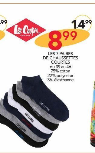 Stokomani Les 7 paires de chaussettes courtes offre