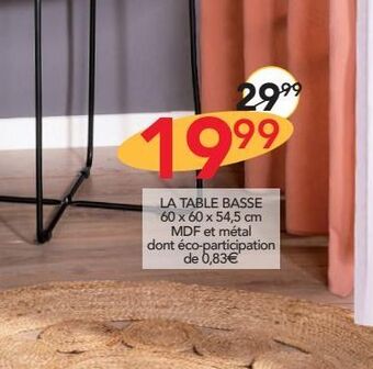 Stokomani La table basse offre