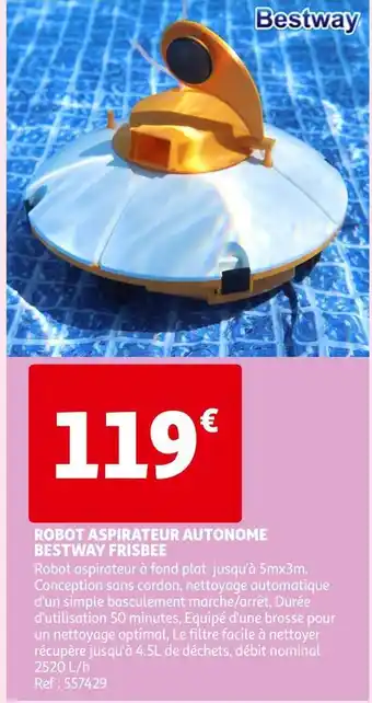 Auchan Bestway robot aspirateur autonome frisbee offre